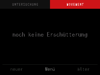 Movement-Bildschirm mit Kurve